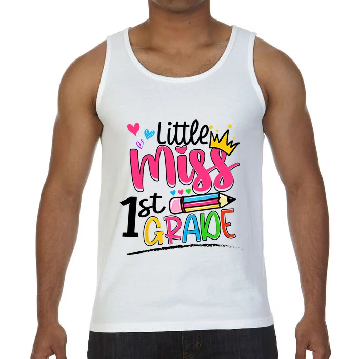 Little Miss First Grade Shirts Back To School 1st Grader Kids Comfort Colors® Tank Top