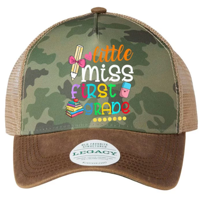 Little Miss First Grade Back To School 1st Grader Legacy Tie Dye Trucker Hat