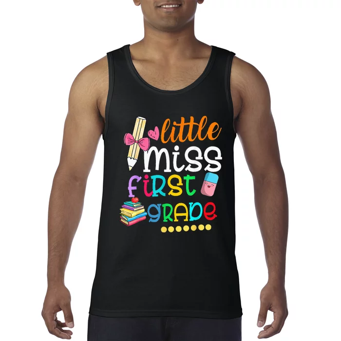 Little Miss First Grade Back To School 1st Grader Tank Top