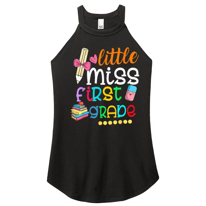 Little Miss First Grade Back To School 1st Grader Women’s Perfect Tri Rocker Tank