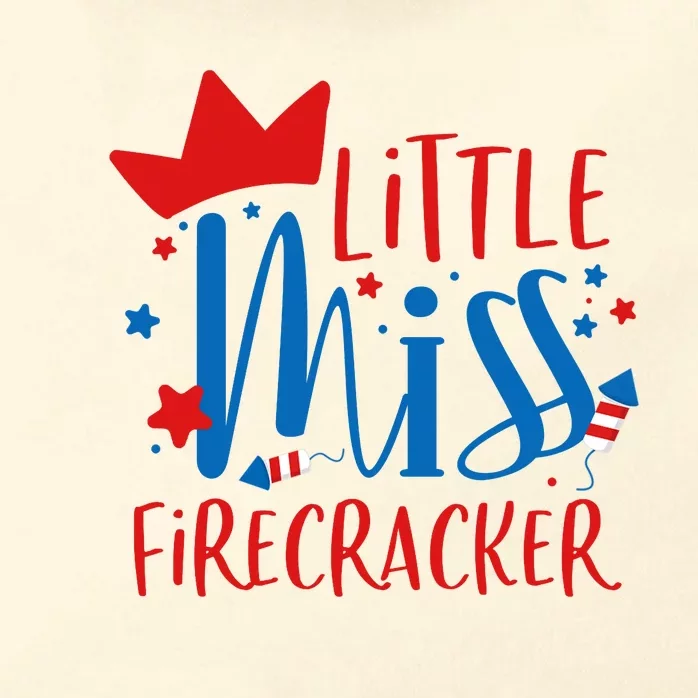 Little Miss Firecracker 4th of July Girl Outfits Zip Tote Bag