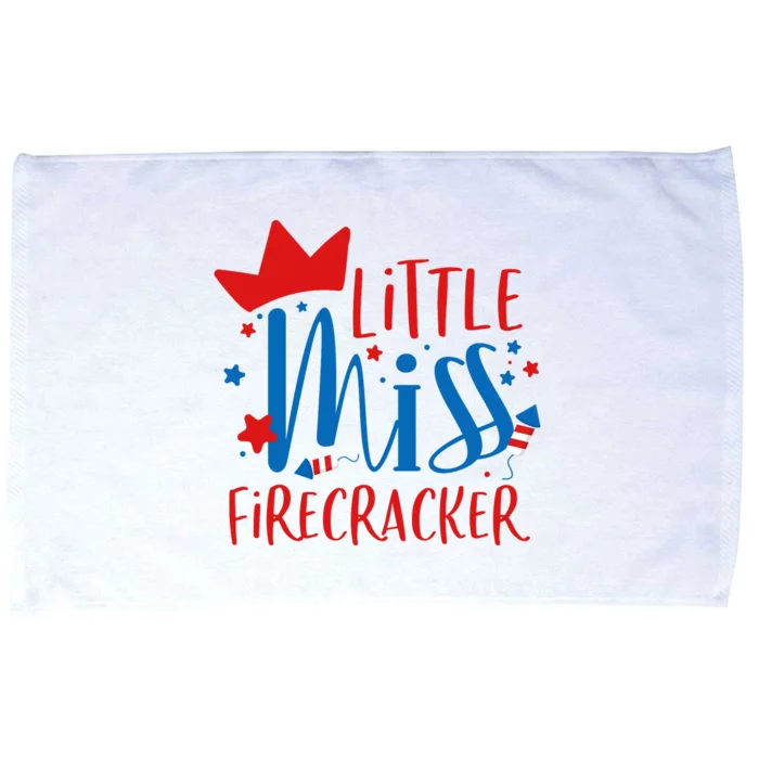 Little Miss Firecracker 4th of July Girl Outfits Microfiber Hand Towel