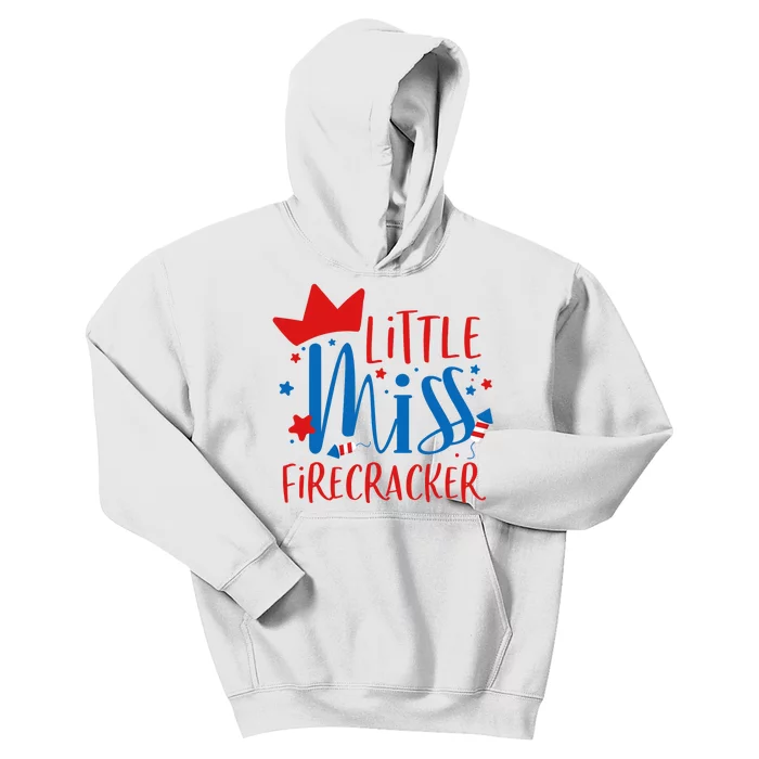 Little Miss Firecracker 4th of July Girl Outfits Kids Hoodie