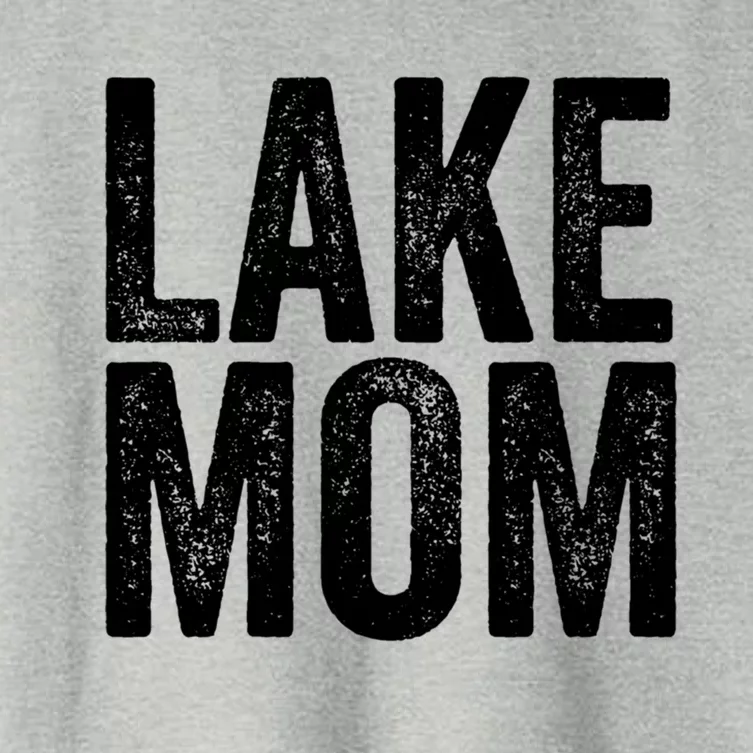 Lake Mom Funny Gift Lake Life Boating Gift Hooded Funny Gift Women's Crop Top Tee