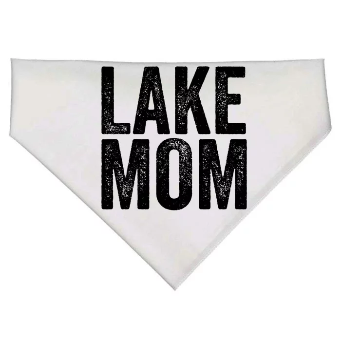 Lake Mom Funny Gift Lake Life Boating Gift Hooded Funny Gift USA-Made Doggie Bandana