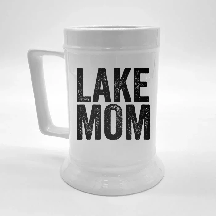 Lake Mom Funny Gift Lake Life Boating Gift Hooded Funny Gift Front & Back Beer Stein