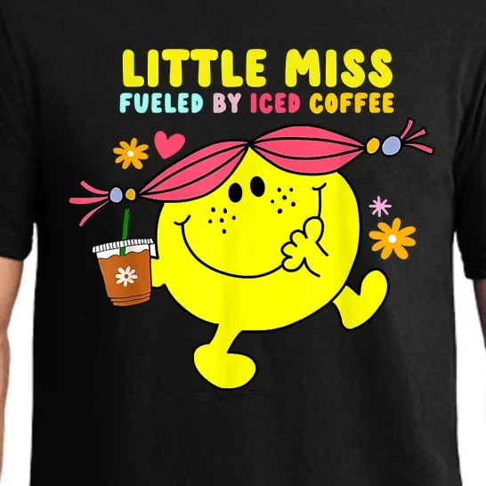 Little Miss Fueled By Iced Coffee Funny Coffee Drinking Pajama Set