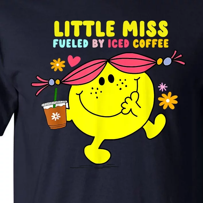 Little Miss Fueled By Iced Coffee Funny Coffee Drinking Tall T-Shirt