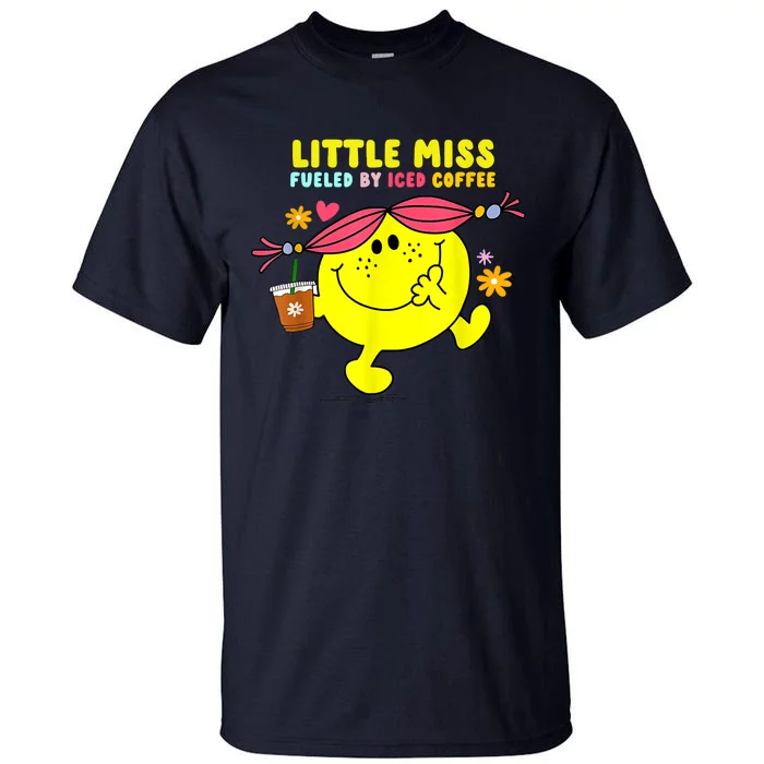 Little Miss Fueled By Iced Coffee Funny Coffee Drinking Tall T-Shirt