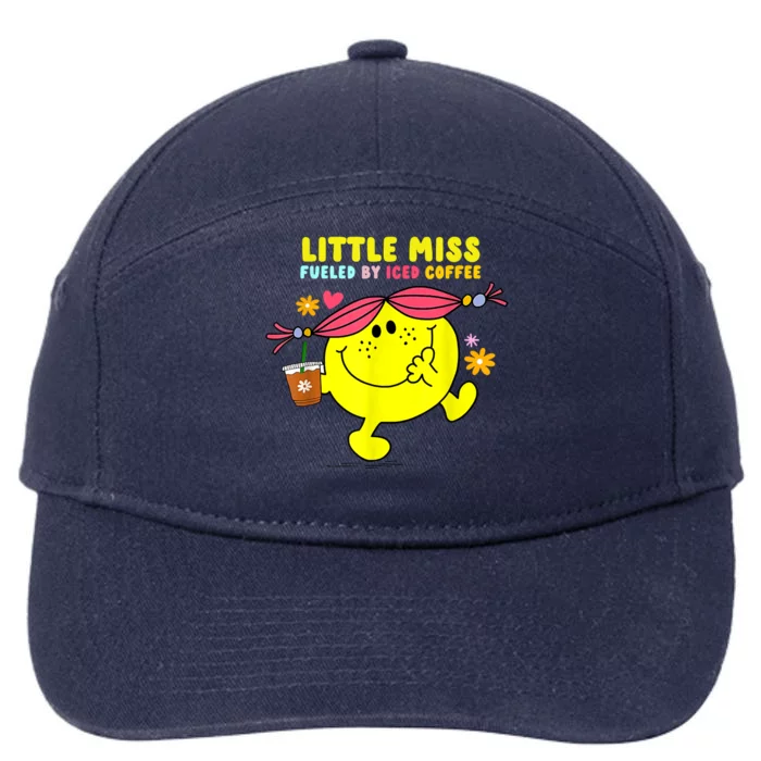 Little Miss Fueled By Iced Coffee Funny Coffee Drinking 7-Panel Snapback Hat