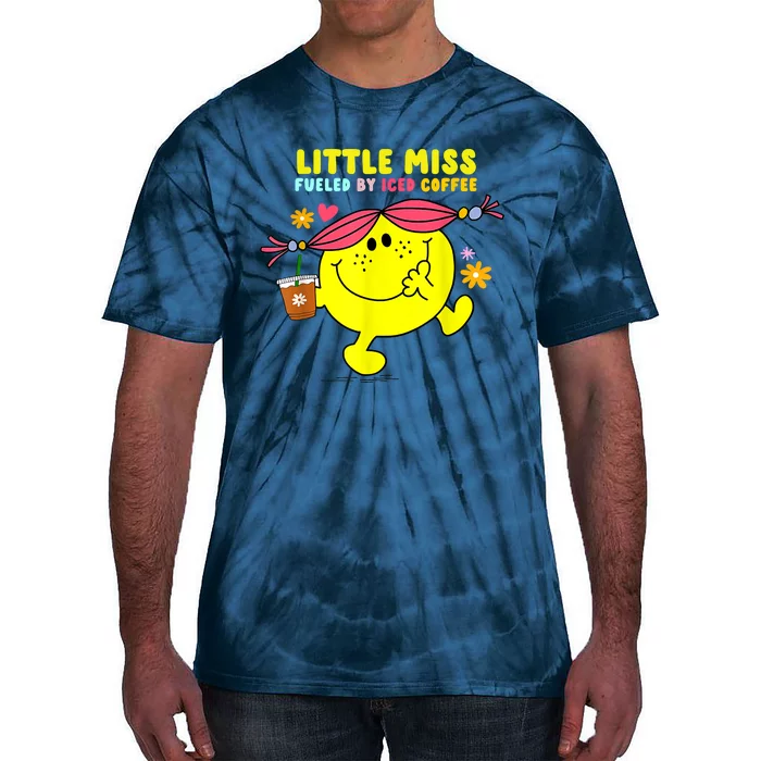 Little Miss Fueled By Iced Coffee Funny Coffee Drinking Tie-Dye T-Shirt