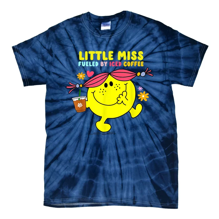 Little Miss Fueled By Iced Coffee Funny Coffee Drinking Tie-Dye T-Shirt