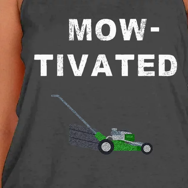 Lawn Mowing Funny Saying Mow Lawn Mower Grass Cutting Gift Women's Knotted Racerback Tank