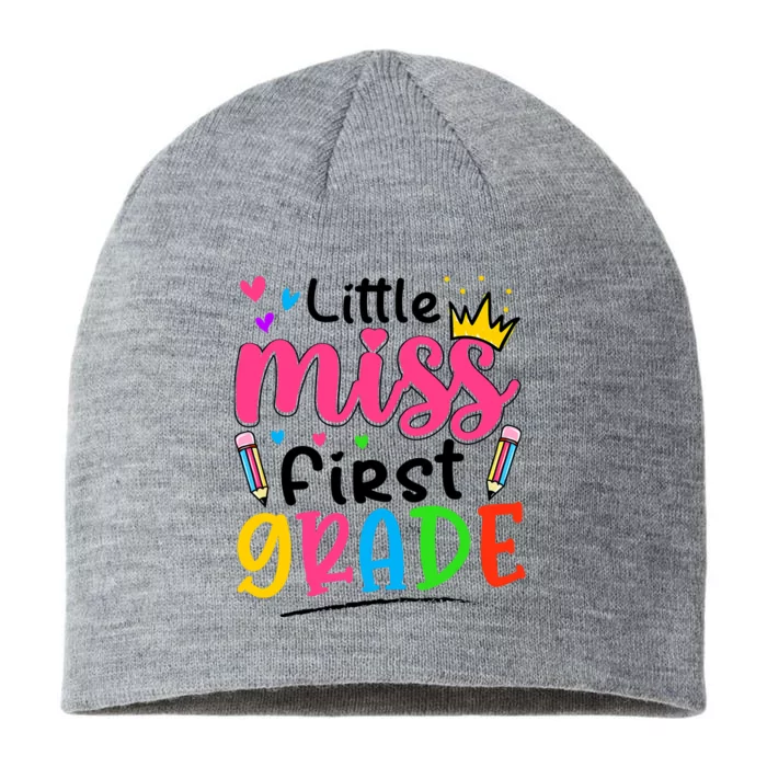 Little Miss First Grade Back To School 1st Grade Girl 8 1/2in Sustainable Knit Beanie