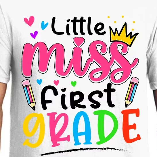 Little Miss First Grade Back To School 1st Grade Girl Pajama Set