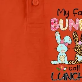 Leopard My Favorite Bunnies Call Me Lunch Lady Easter Day Dry Zone Grid Performance Polo