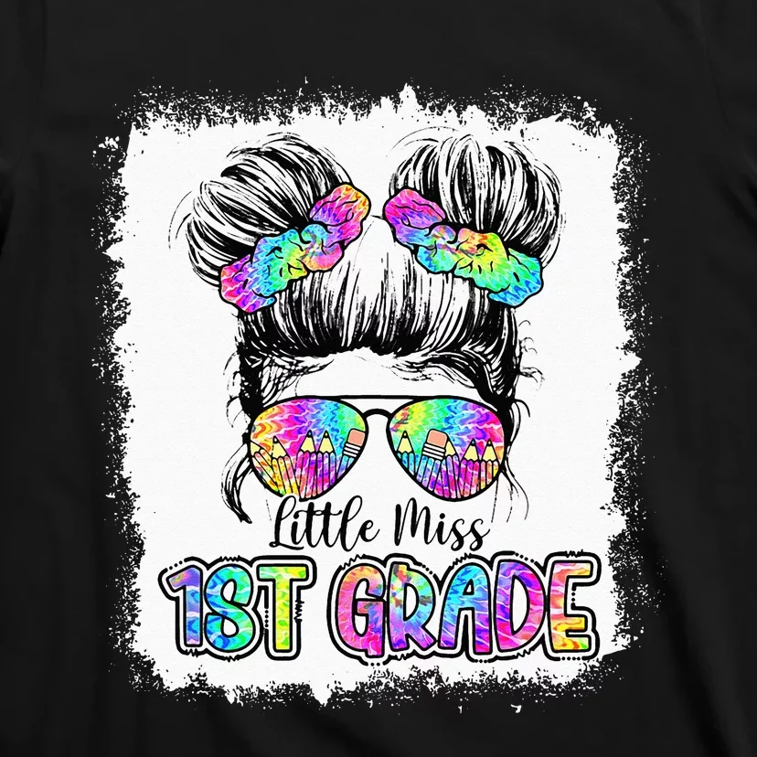 Little Miss First Grade Girls 1st Grade Girl Back To School T-Shirt