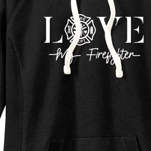 Love My Firefighter Wife Girlfriend Gift Women's Fleece Hoodie