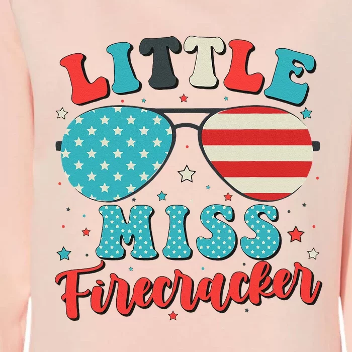 Little Miss Firecracker 4th Of July Womens California Wash Sweatshirt