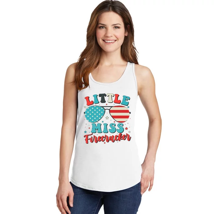 Little Miss Firecracker 4th Of July Ladies Essential Tank