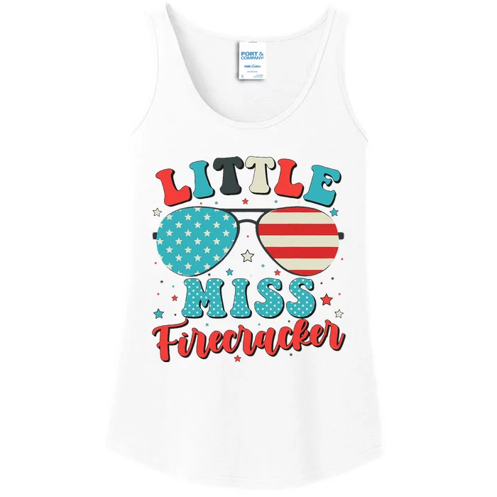 Little Miss Firecracker 4th Of July Ladies Essential Tank