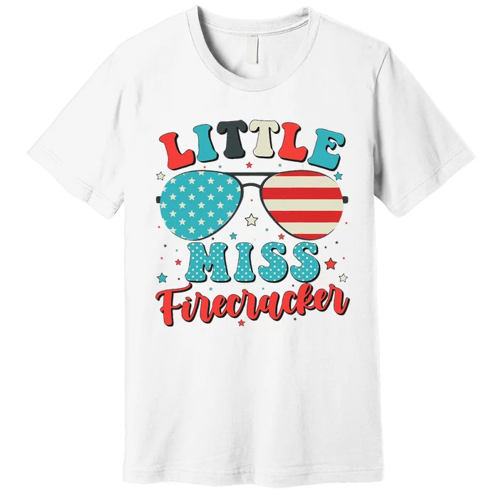 Little Miss Firecracker 4th Of July Premium T-Shirt