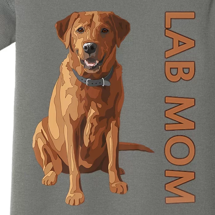 Lab Mom Fox Red Labrador Retriever Gift For Dog Lover Baby Bodysuit