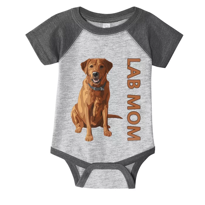 Lab Mom Fox Red Labrador Retriever Gift For Dog Lover Infant Baby Jersey Bodysuit