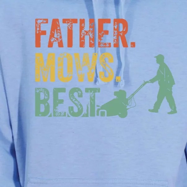 Lawn Mowing Father Day Mows Best Mower Gift Gardening Dad Unisex Surf Hoodie