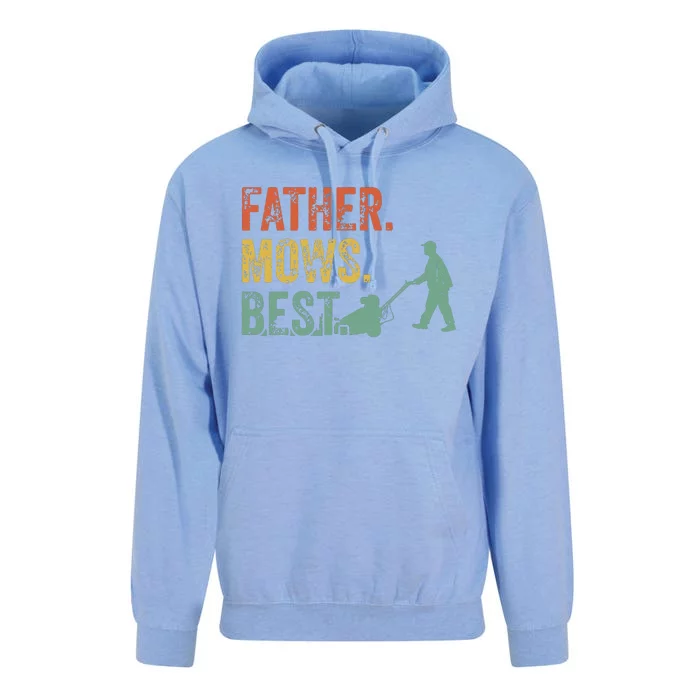 Lawn Mowing Father Day Mows Best Mower Gift Gardening Dad Unisex Surf Hoodie