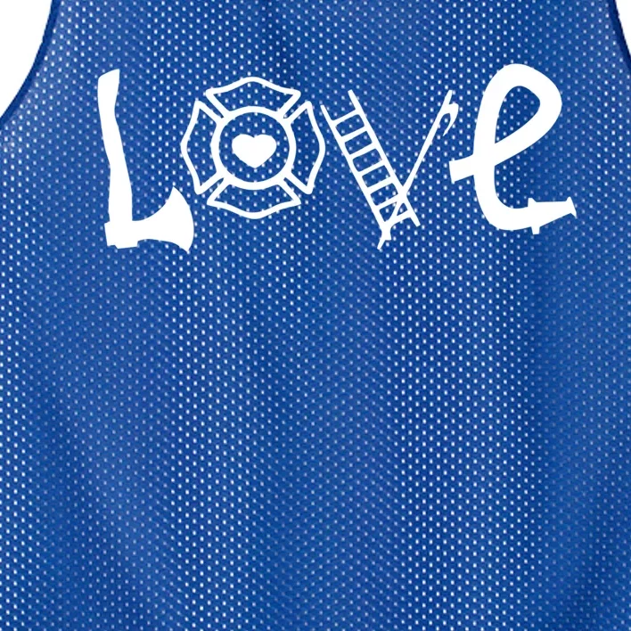 Love My Firefighter Quote For Fire Wife Mom Friend Cool Gift Mesh Reversible Basketball Jersey Tank