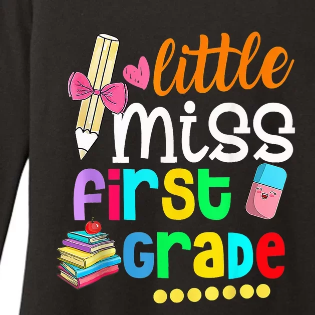 Little Miss First Grade Shirt Back To School 1st Grader Womens CVC Long Sleeve Shirt