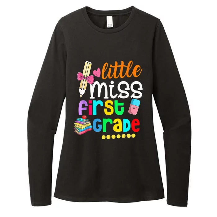 Little Miss First Grade Shirt Back To School 1st Grader Womens CVC Long Sleeve Shirt