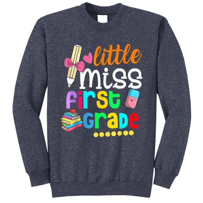 Little Miss First Grade Shirt Back To School 1st Grader Sweatshirt