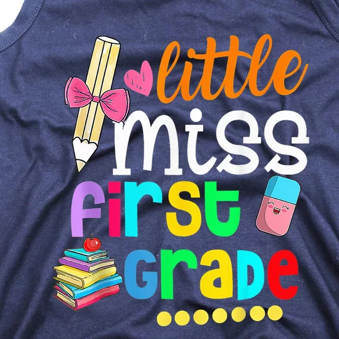 Little Miss First Grade Shirt Back To School 1st Grader Tank Top