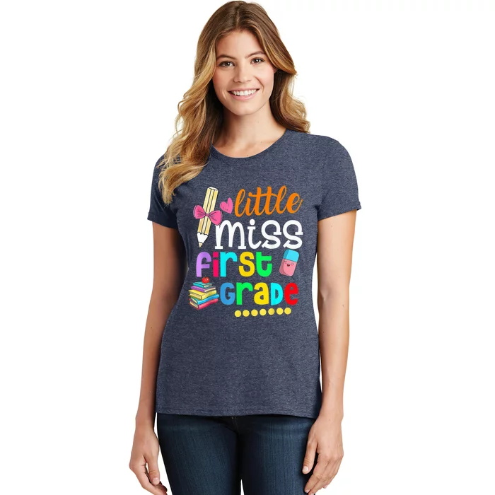 Little Miss First Grade Shirt Back To School 1st Grader Women's T-Shirt