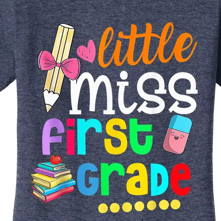 Little Miss First Grade Shirt Back To School 1st Grader Women's T-Shirt