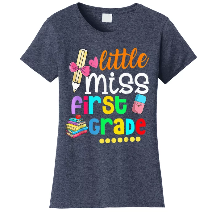 Little Miss First Grade Shirt Back To School 1st Grader Women's T-Shirt