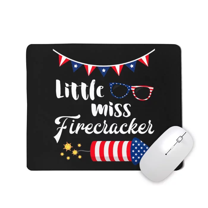 Little Miss Firecracker 4th Of July Mousepad