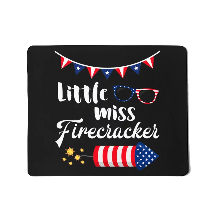 Little Miss Firecracker 4th Of July Mousepad