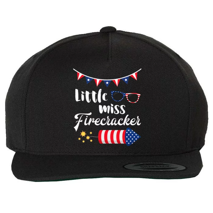 Little Miss Firecracker 4th Of July Wool Snapback Cap