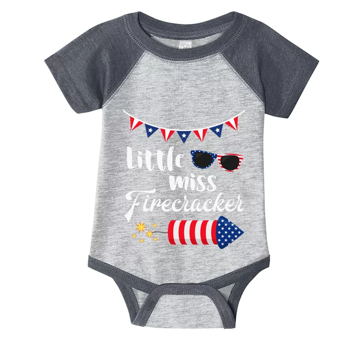 Little Miss Firecracker 4th Of July Infant Baby Jersey Bodysuit