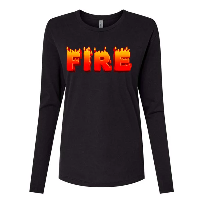 Last Minute Family Couples Halloween Fire And Ice Costumes Womens Cotton Relaxed Long Sleeve T-Shirt