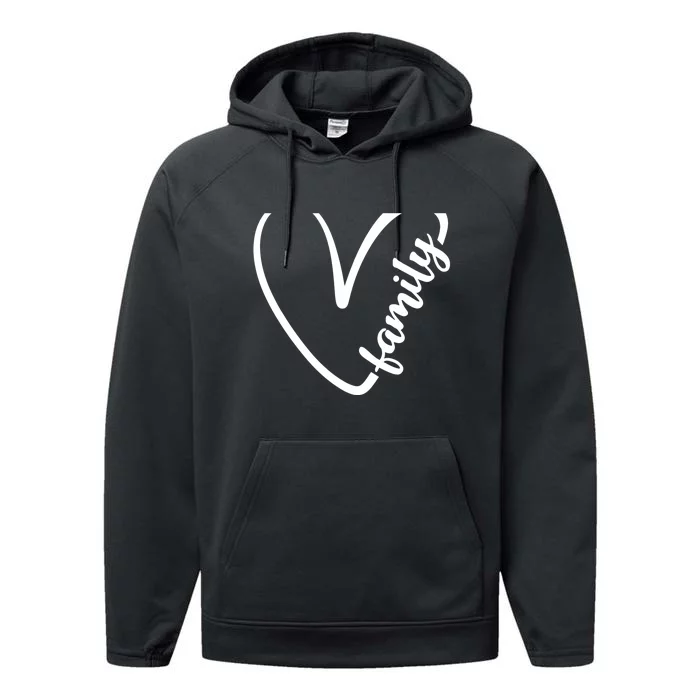 Love My Family Cute Family Performance Fleece Hoodie