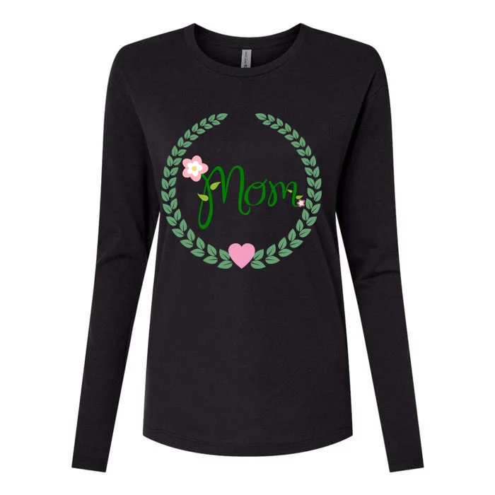 Love Mom Floral Best Happy MotherS Day Gift Womens Cotton Relaxed Long Sleeve T-Shirt