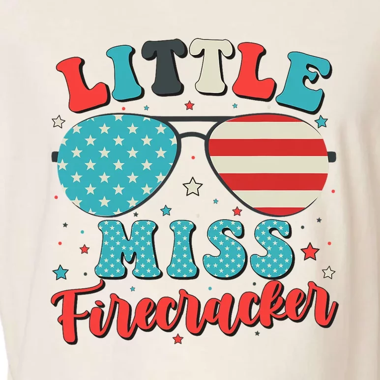 Little Miss Firecracker 4th of July Garment-Dyed Women's Muscle Tee