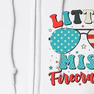 Little Miss Firecracker 4th of July Full Zip Hoodie