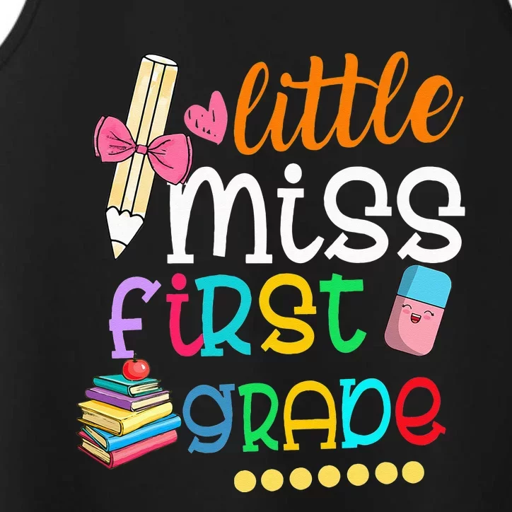 Little Miss First Grade Back To School 1st Grader Performance Tank