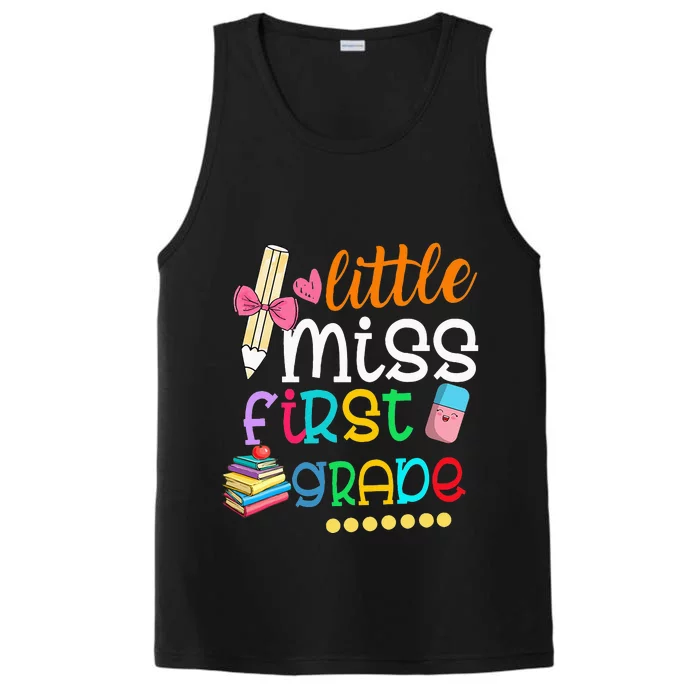 Little Miss First Grade Back To School 1st Grader Performance Tank