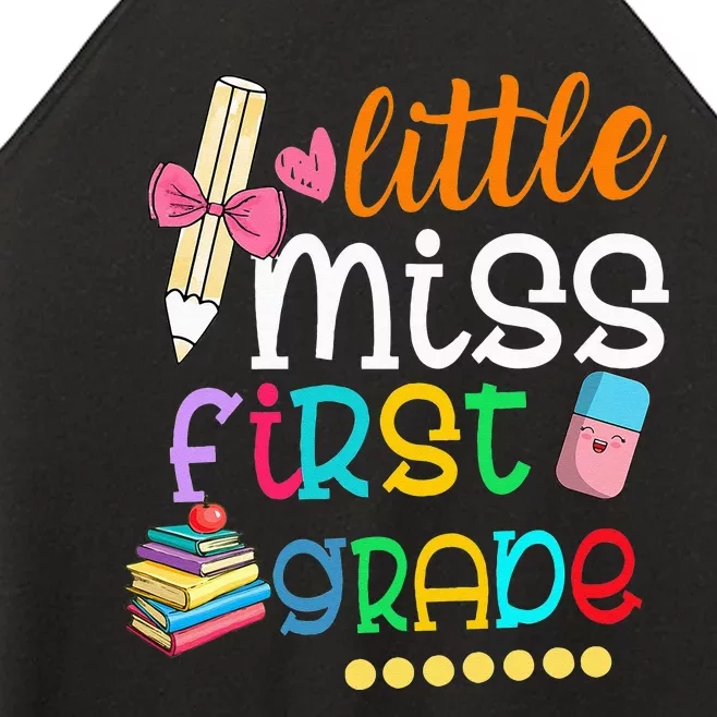 Little Miss First Grade Back To School 1st Grader Women’s Perfect Tri Rocker Tank